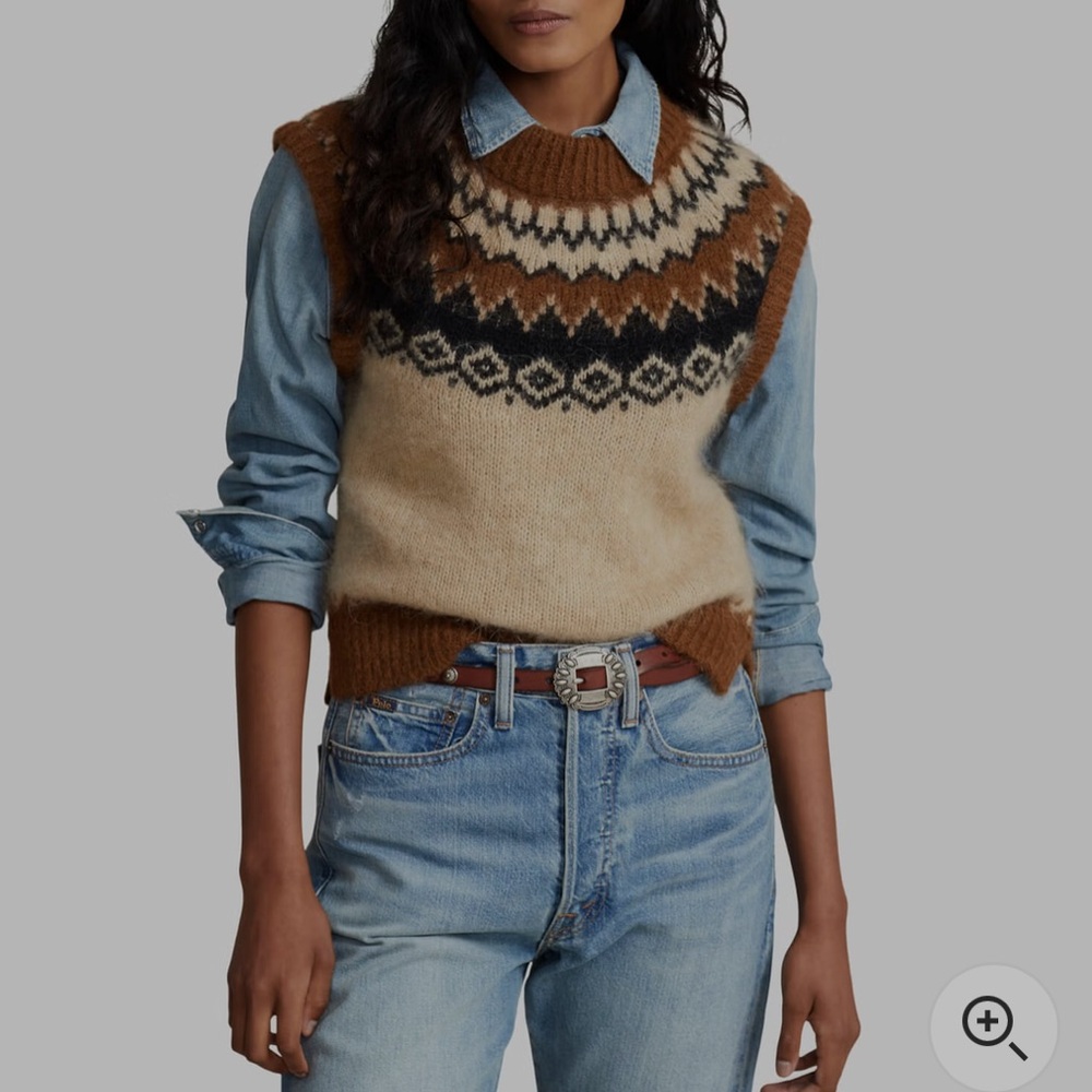Ralph Lauren Intarsia-Knit Vest, wool blend